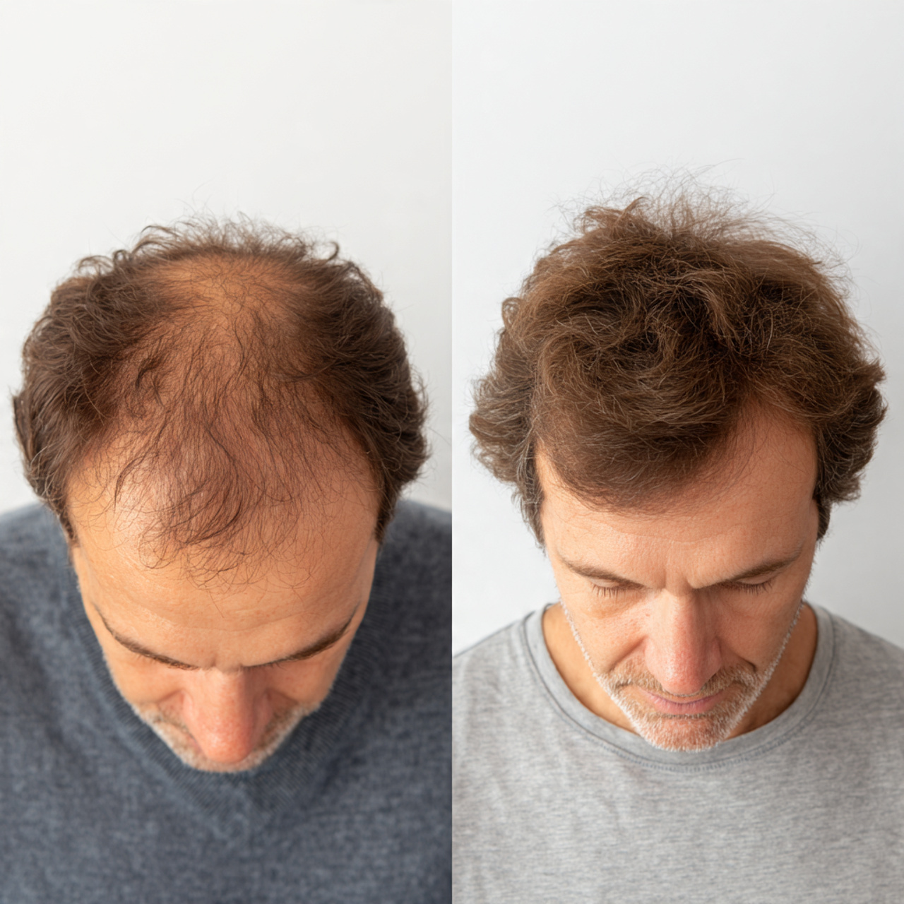 hair transplat before after head relastic in